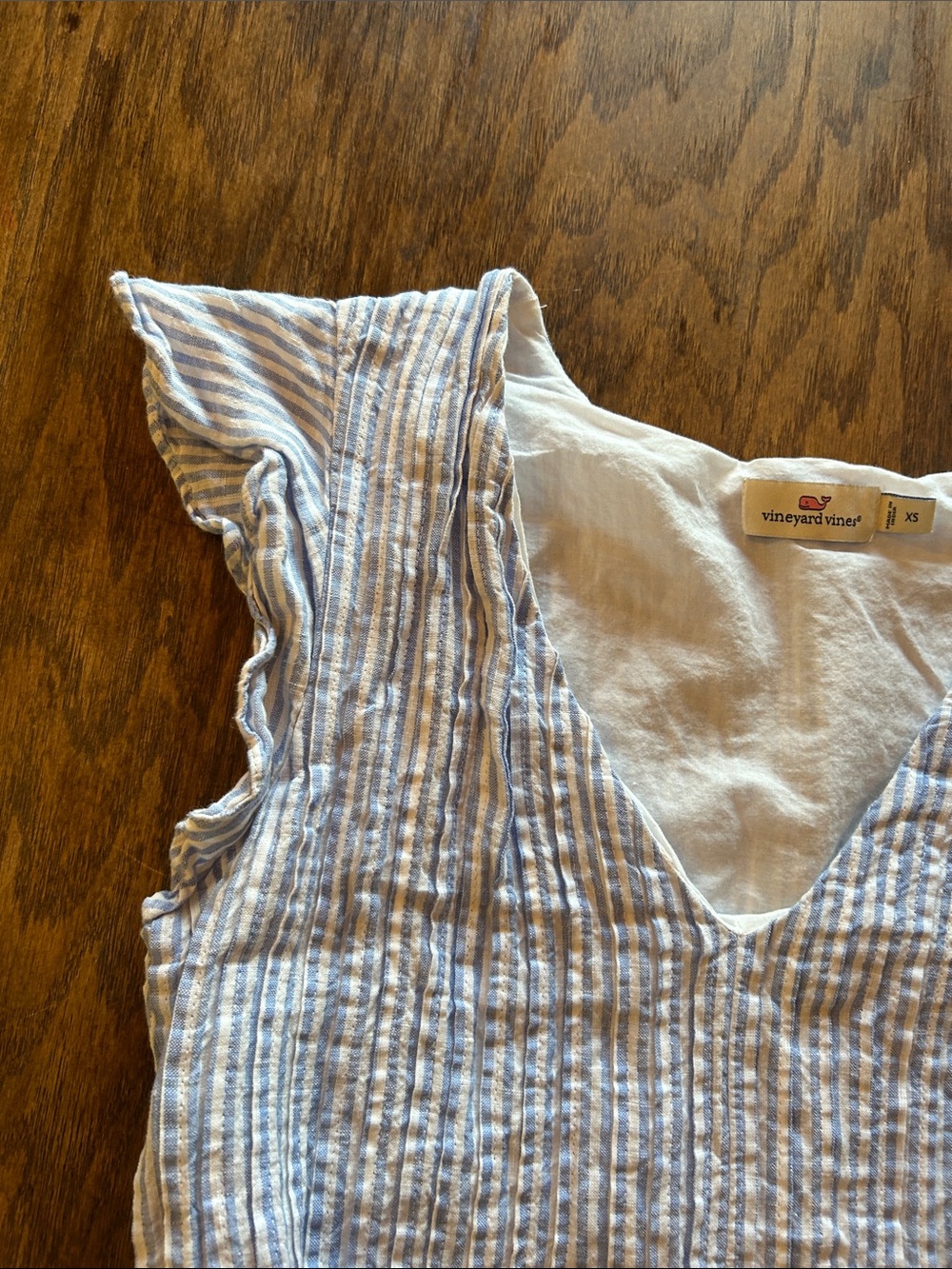 Vineyard Vines Blue & White Striped Smocked Summer Dress - Picture 8 of 8